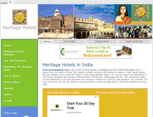 Tablet Screenshot of heritagehotels.com